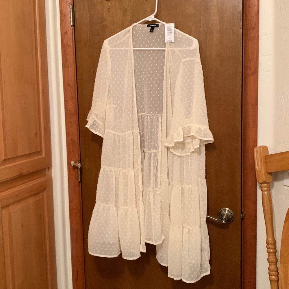 Torrid 2x cream kimono